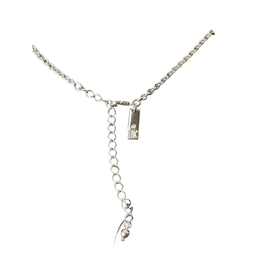 NWT INC INTERNATIONAL CONCEPTS Silver-Tone Crystal Frontal Necklace, 17